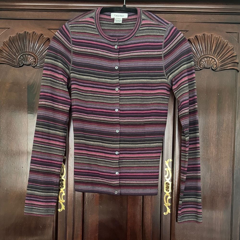 Calvin Klein Multicolor Striped Cardigan